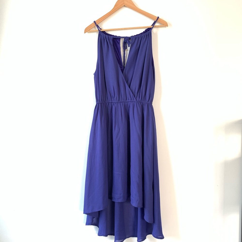 Double Zero blue/periwinkle highlow dress.